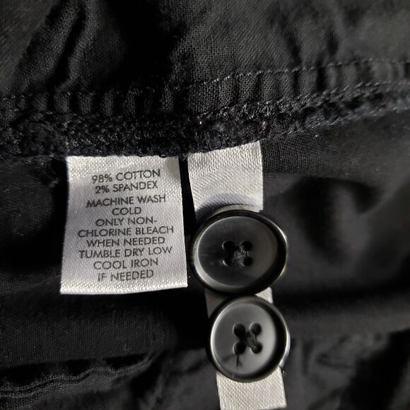 Ann Taylor Loft Women Pants Sz 6 Marisa Cropped Mid Rise Black Stretch Straight - Picture 9 of 10